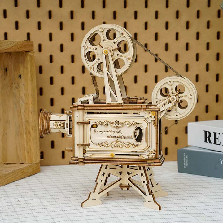 Woden 3D Puzzle | ROKR Film Projector Vitascope LK601