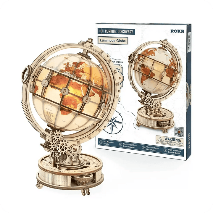 Luminous Globe 3D Wooden Puzzle