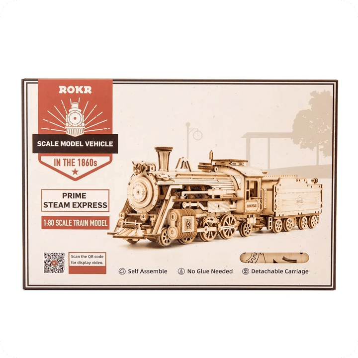 ROKR Prime Steam Express Train 3D Wooden Puzzle