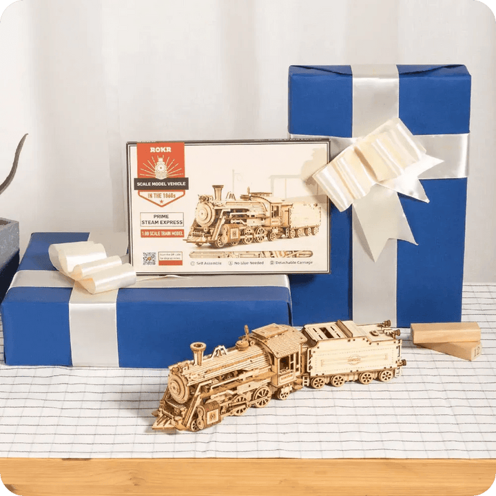 ROKR Prime Steam Express Train 3D Wooden Puzzle