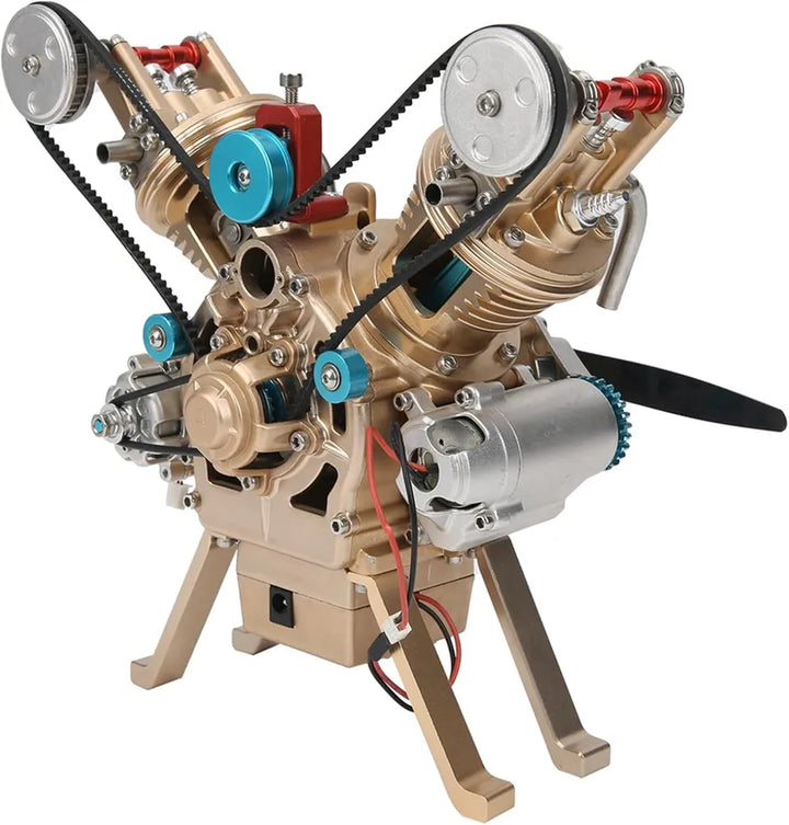 TECHING DM14 | V2 Engine Metal 2-Cylinder Engine Model Kit